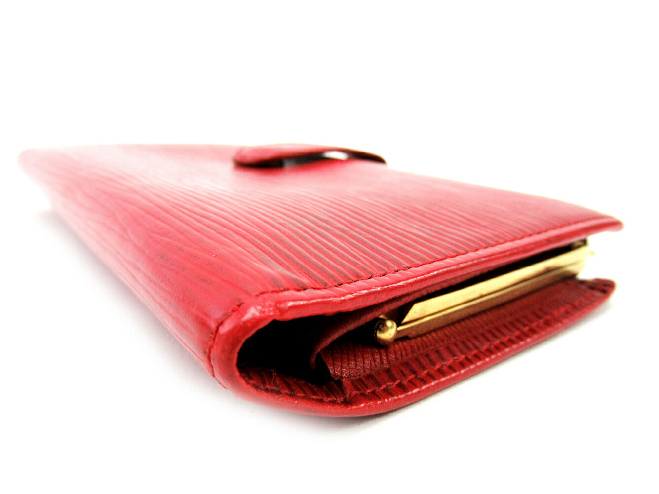 LOUIS VUITTON Bifold Wallet M63257 Red Continental Viennoiserie