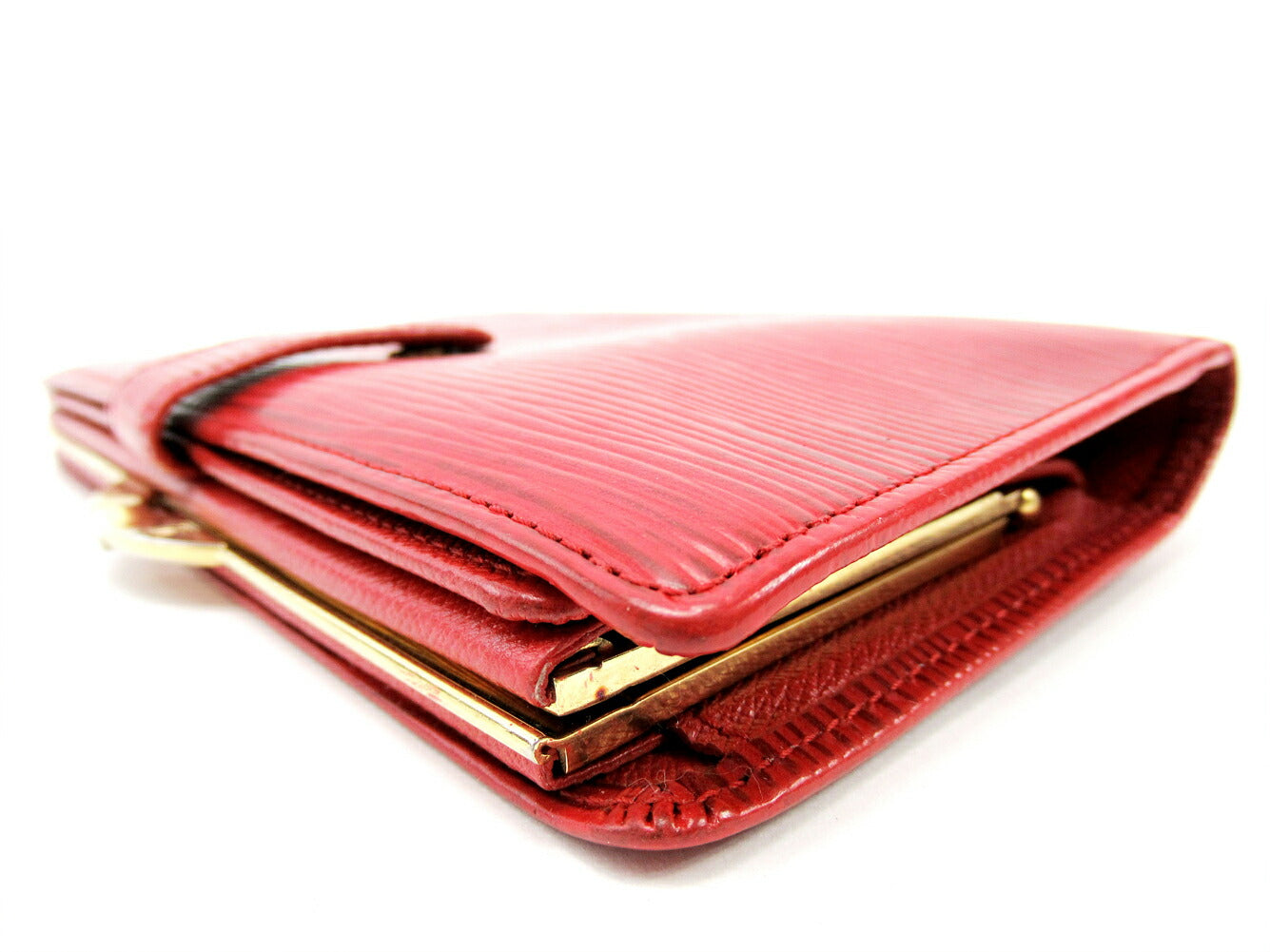LOUIS VUITTON Bifold Wallet M63257 Red Continental Viennoiserie