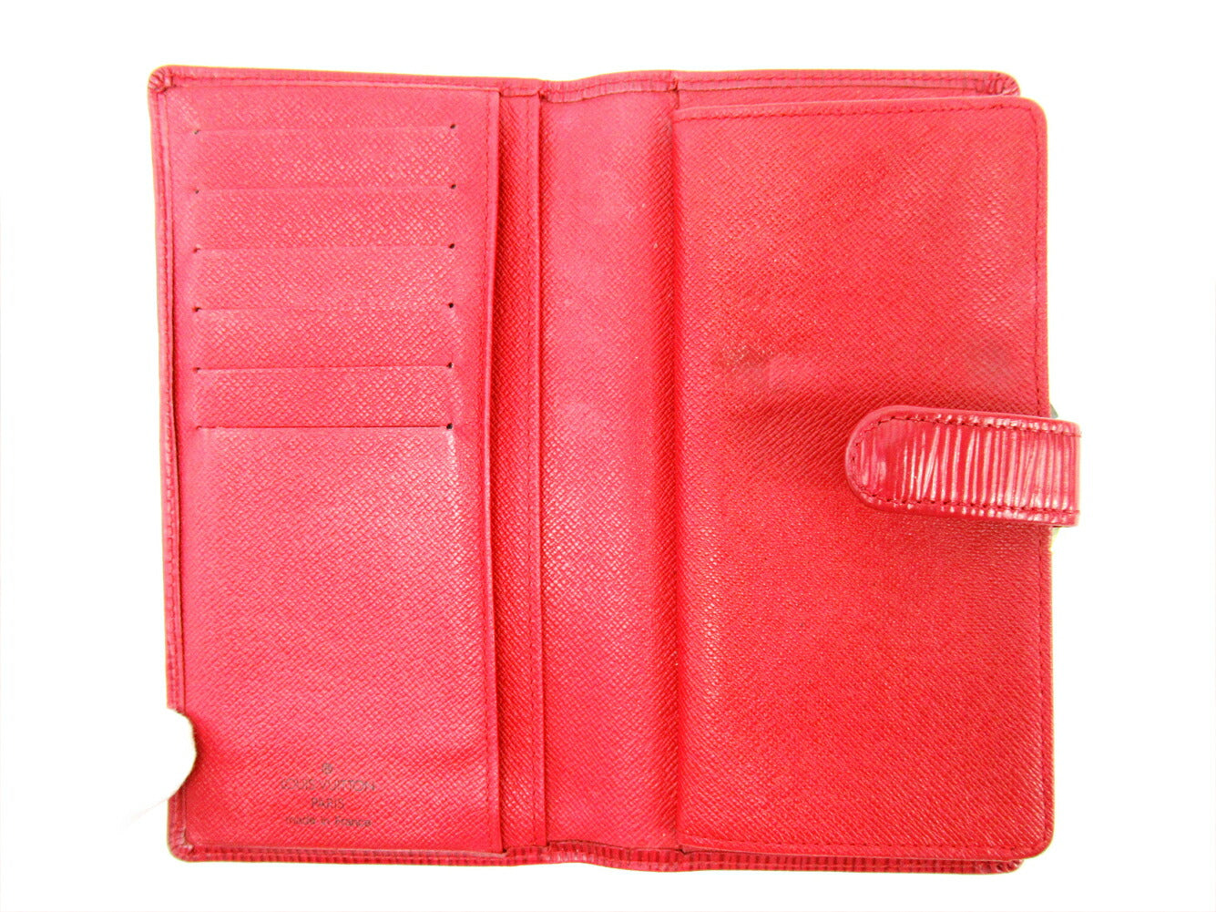 LOUIS VUITTON Bifold Wallet M63257 Red Continental Viennoiserie