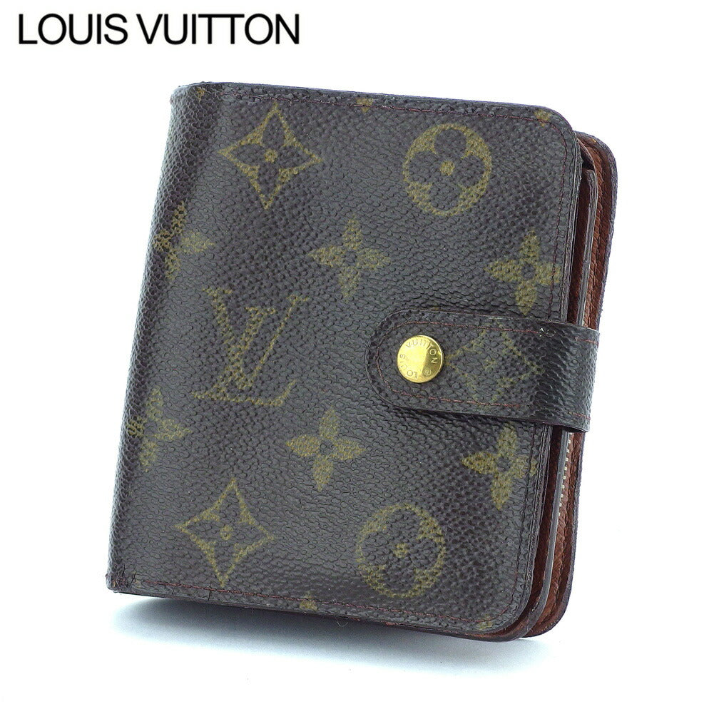 LOUIS VUITTON Bifold Wallet M61667 Brown beige gold Compact zip