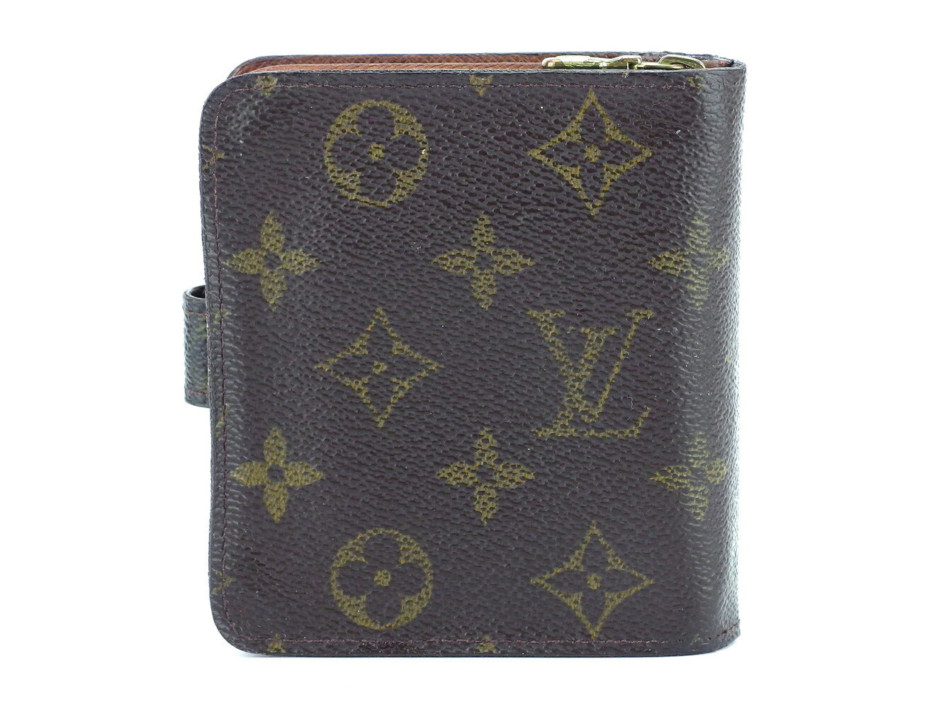 LOUIS VUITTON Bifold Wallet M61667 Brown beige gold Compact zip