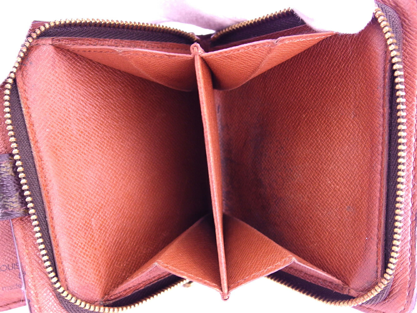 LOUIS VUITTON Bifold Wallet M61667 Brown beige gold Compact zip