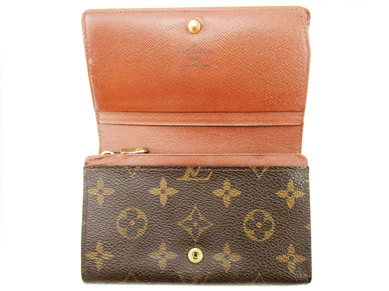 LOUIS VUITTON Long Wallet Purse M61730 Brown Portonebi Tresol