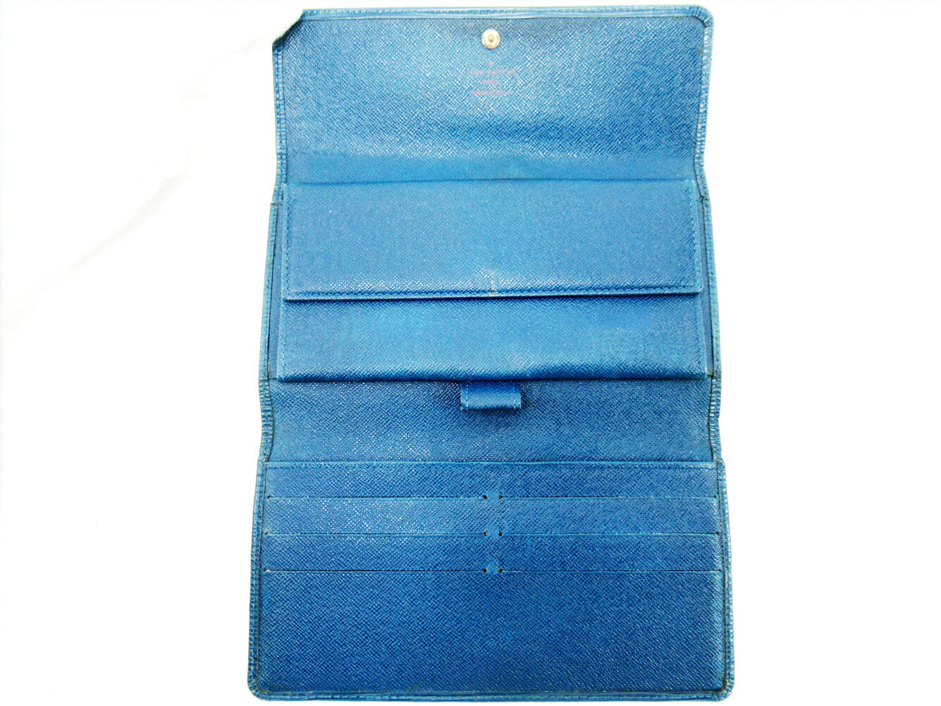 LOUIS VUITTON Long Wallet Purse M63385 blue Porte Tresor International