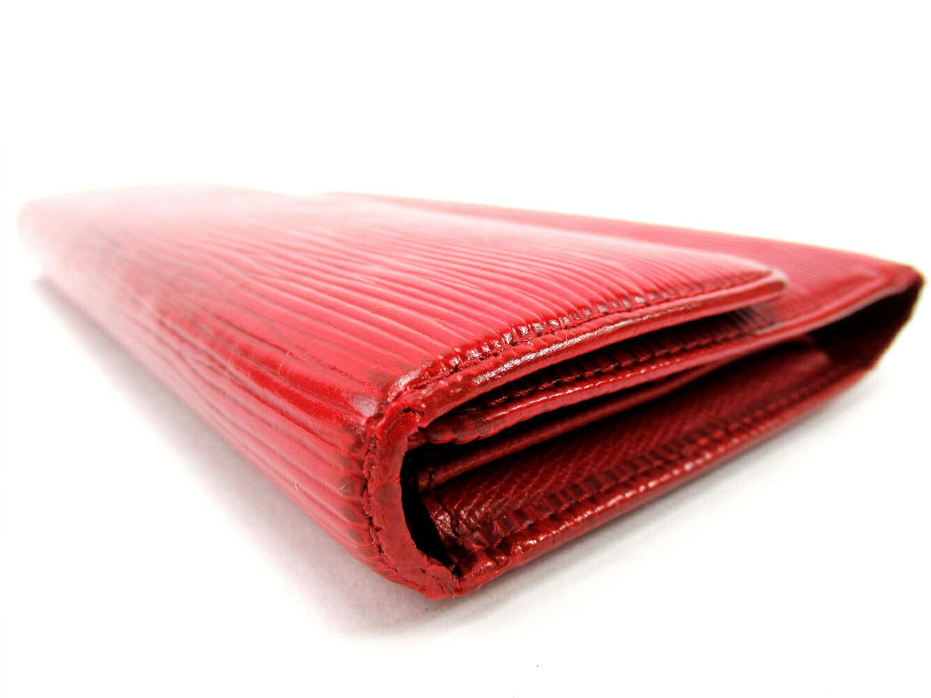LOUIS VUITTON Long Wallet Purse M6338E Red Porte Tresor