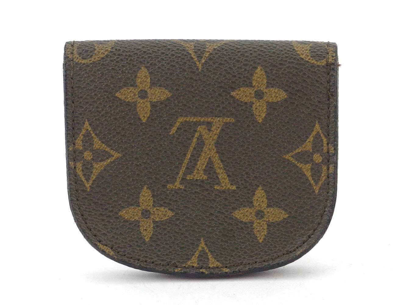 LOUIS VUITTON Coin case M61970 leather Brown beige Porto Moneguse