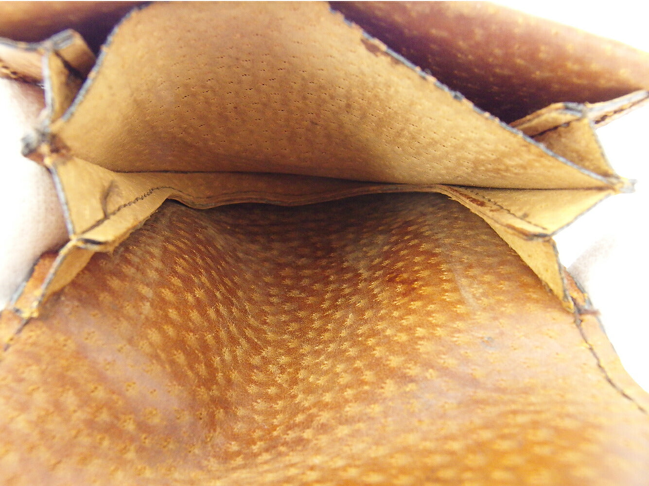 LOUIS VUITTON Coin case M61970 leather Brown beige Porto Moneguse
