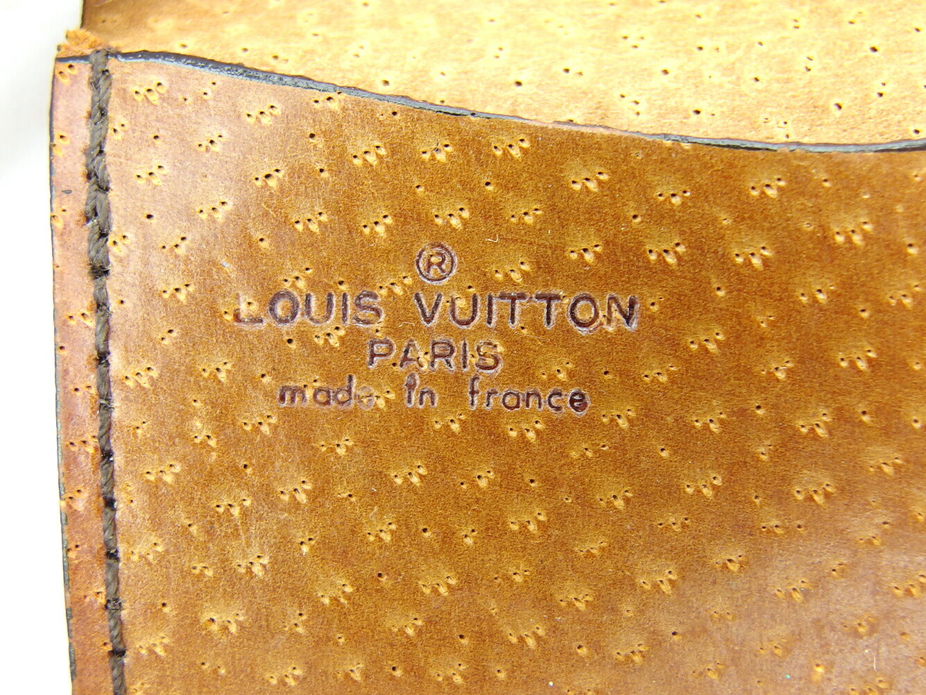 LOUIS VUITTON Coin case M61970 leather Brown beige Porto Moneguse