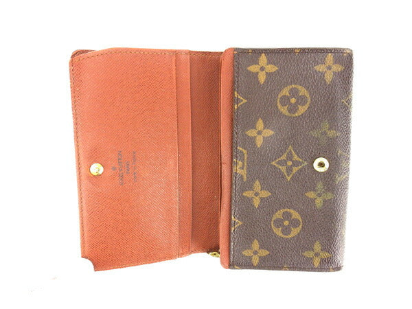 LOUIS VUITTON Long Wallet Purse M61736 Brown Portomonet Bietrezole