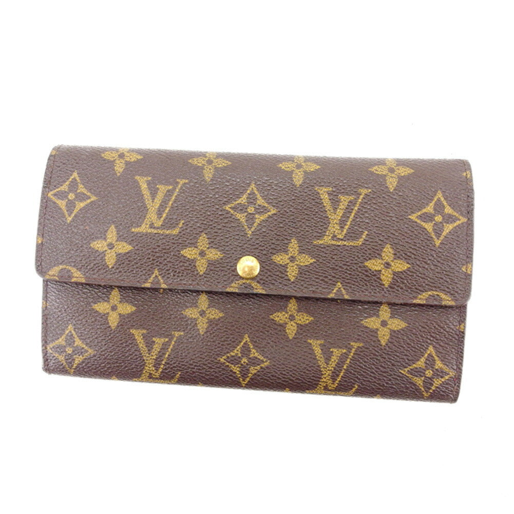 LOUIS VUITTON Long Wallet Purse M61725 Brown Pochette Porto Monécredi