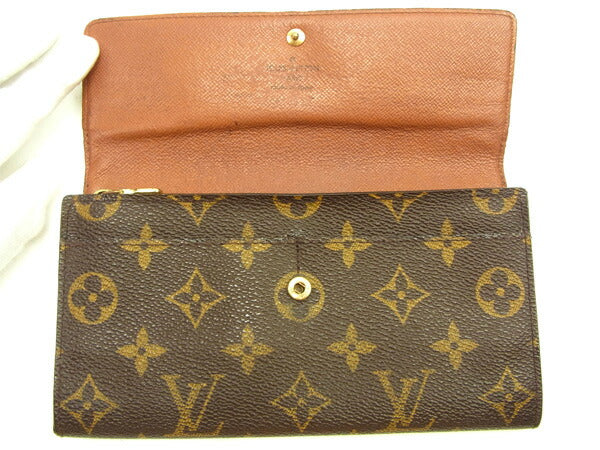 LOUIS VUITTON Long Wallet Purse M61725 Brown Pochette Porto Monécredi