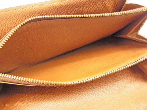 LOUIS VUITTON Long Wallet Purse M61725 Brown Pochette Porto Monécredi