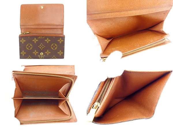 LOUIS VUITTON Long Wallet Purse M61730 Brown Portonebi Tresol