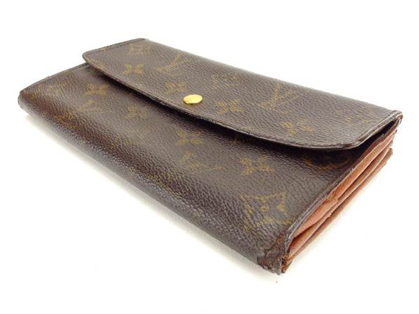 LOUIS VUITTON Long Wallet Purse M61725 Brown Pochette Porto Monécredi