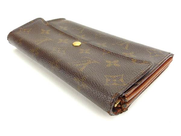 LOUIS VUITTON Long Wallet Purse M61725 Brown Pochette Porto Monécredi