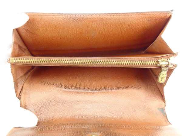 LOUIS VUITTON Long Wallet Purse M61725 Brown Pochette Porto Monécredi