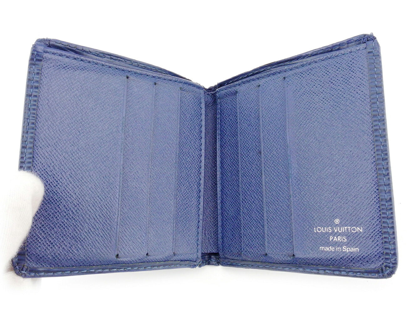LOUIS VUITTON Bill Compartment M6331G blue Porte Billets6Cartes Crdit