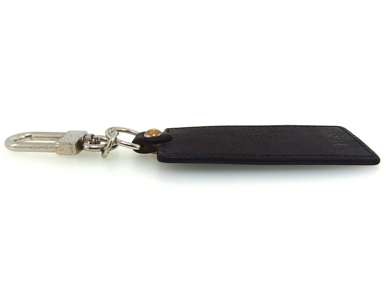 LOUIS VUITTON Key ring M85379 Black Silver Porto Crefortune