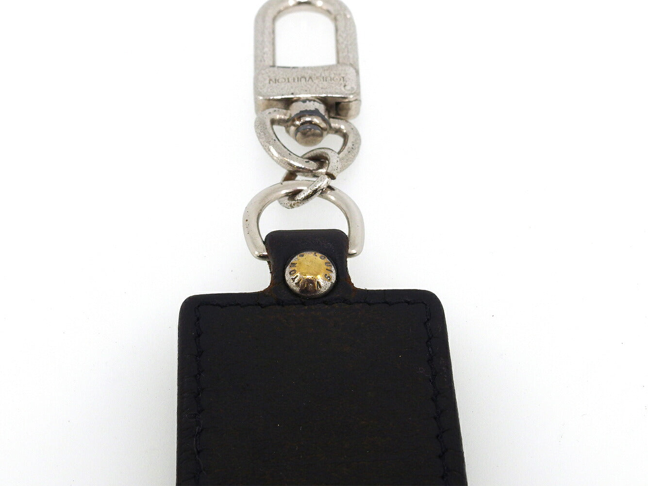 LOUIS VUITTON Key ring M85379 Black Silver Porto Crefortune