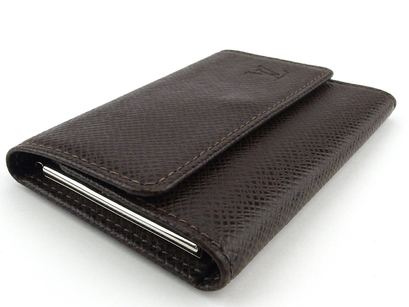 LOUIS VUITTON Key case Key holder M30538 Brown silver Multicles6