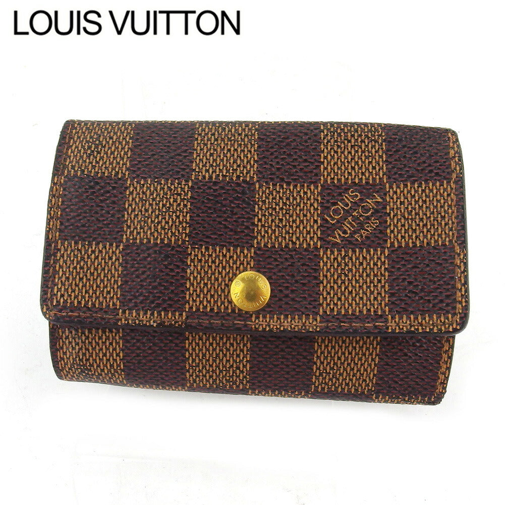 LOUIS VUITTON Key case Key holder N62630 Brown beige gold Multicles6
