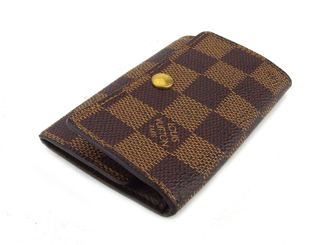 LOUIS VUITTON Key case Key holder N62630 Brown beige gold Multicles6