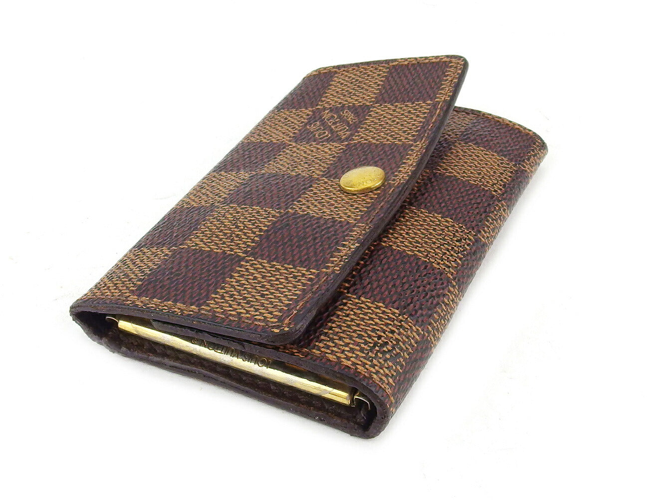 LOUIS VUITTON Key case Key holder N62630 Brown beige gold Multicles6
