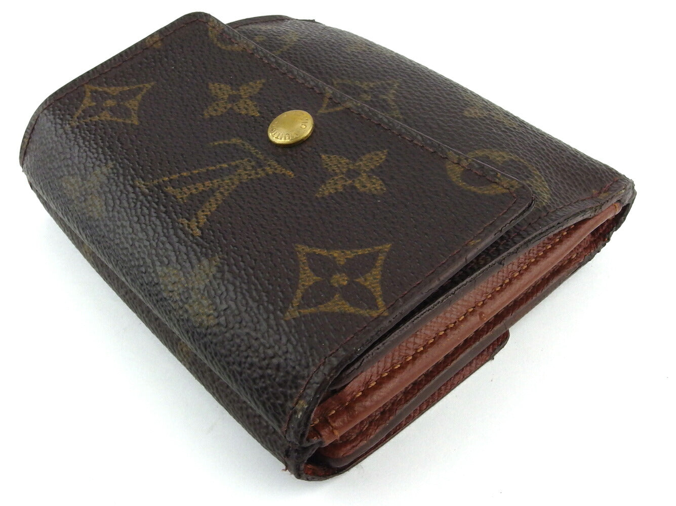 LOUIS VUITTON Bifold Wallet M61652 Brown beige gold Porte Monnaie Billets Cartes Credit