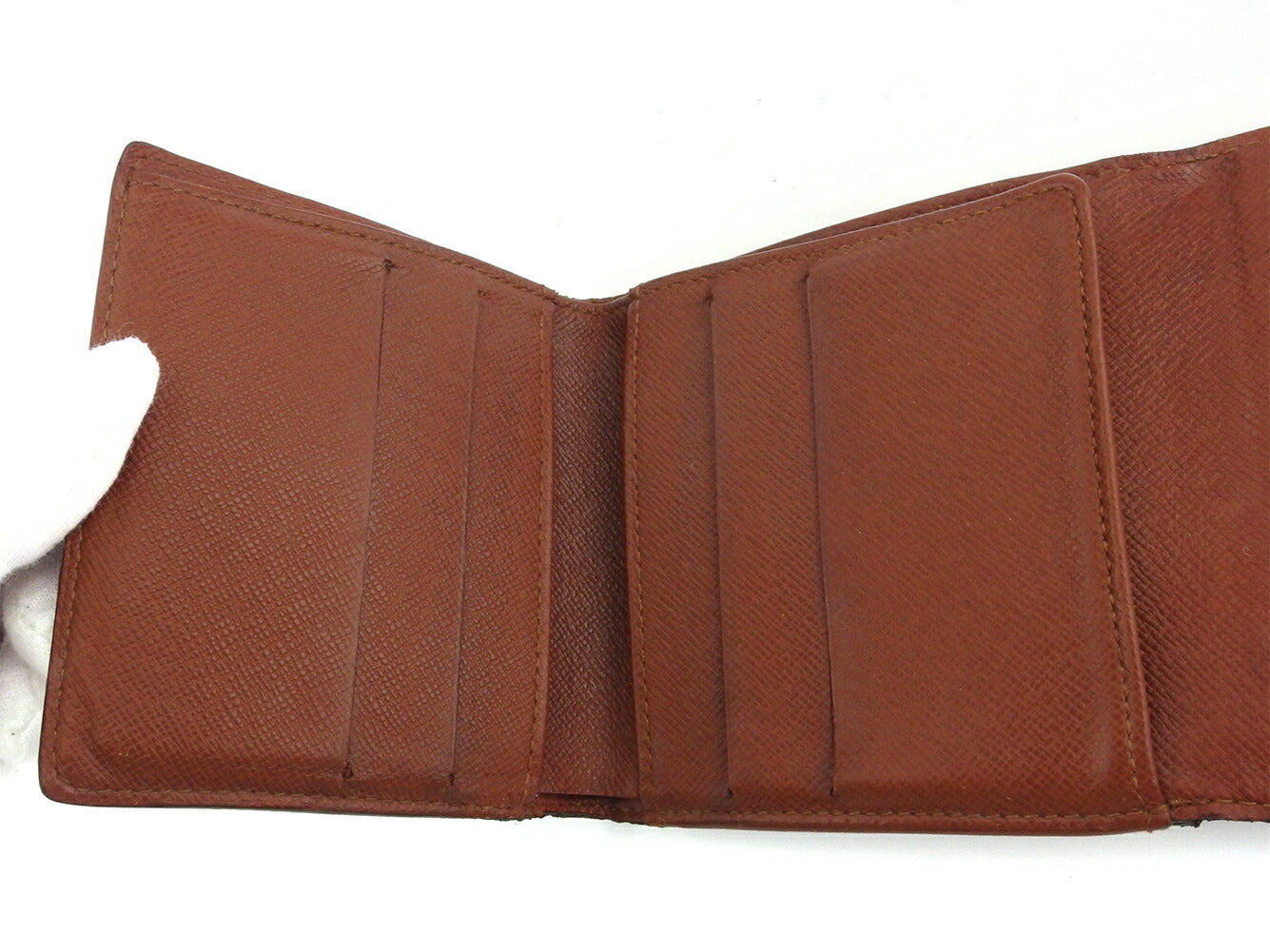 LOUIS VUITTON Bifold Wallet M61652 Brown beige gold Porte Monnaie Billets Cartes Credit