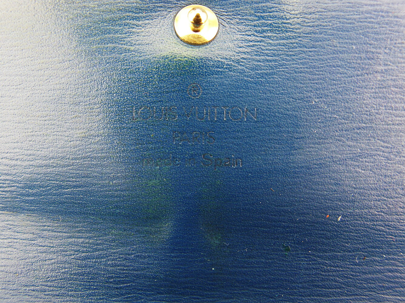LOUIS VUITTON Long Wallet Purse M63575 Blue gold Pochette Porto Monécredi