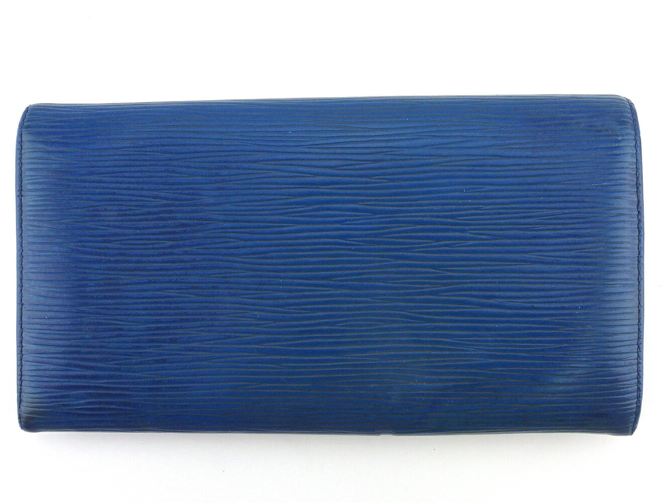 LOUIS VUITTON Long Wallet Purse M63575 Blue gold Pochette Porto Monécredi