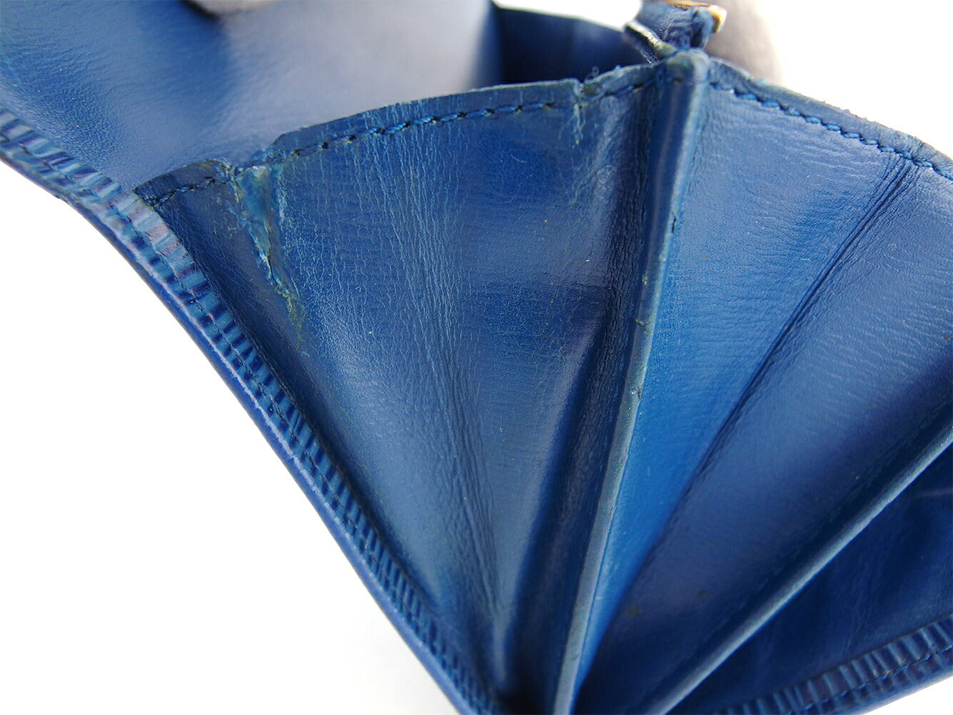 LOUIS VUITTON Long Wallet Purse M63575 Blue gold Pochette Porto Monécredi