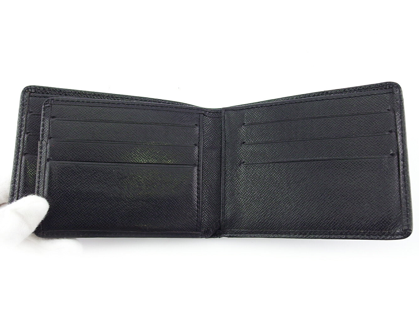 LOUIS VUITTON Bill Compartment M30422 black Porte Billets 3 Vole