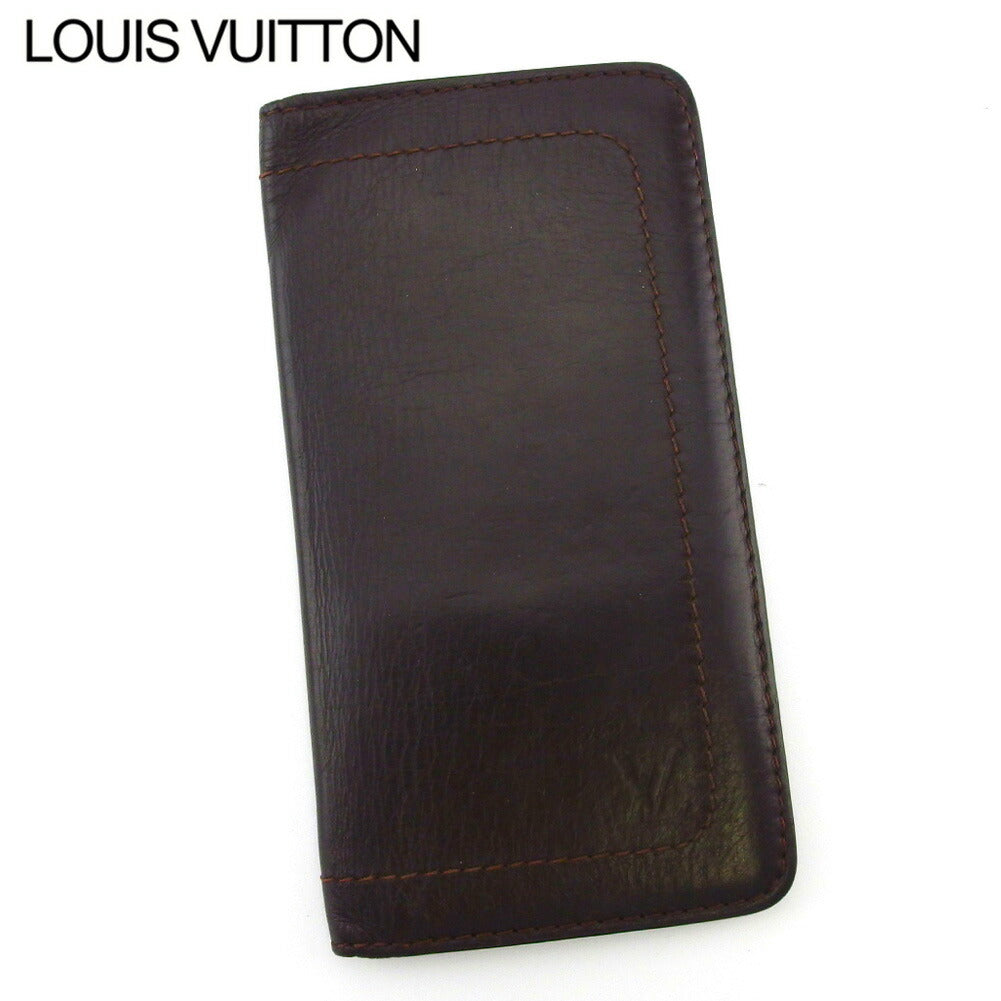 LOUIS VUITTON Bill Compartment M92999 Brown Porte Valeurs Cartes Credit