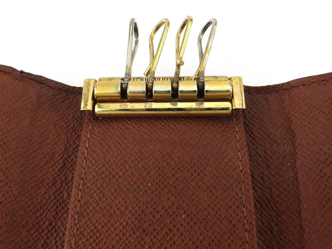 LOUIS VUITTON Key case Key holder M62631 Brown beige gold Multicles4