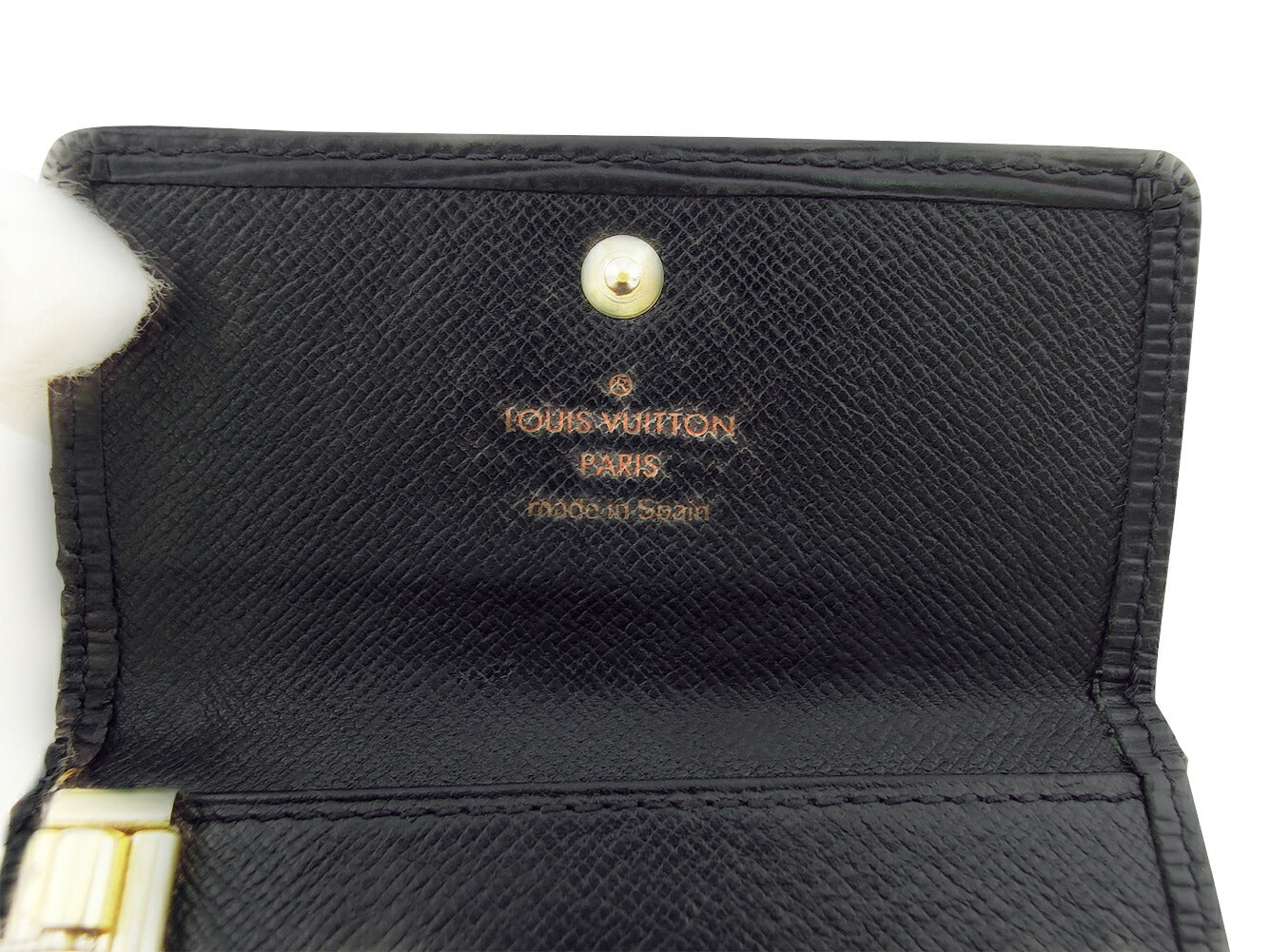 LOUIS VUITTON Key case Key holder M63812 Black gold Multicles6