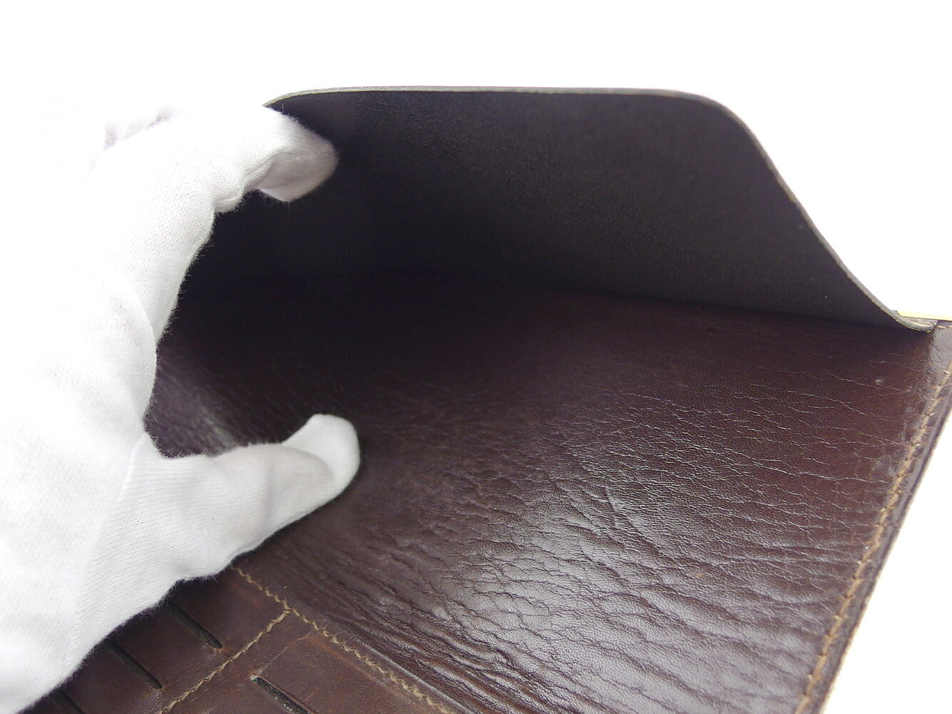LOUIS VUITTON Bill Compartment No.254 Brown beige gold vintage