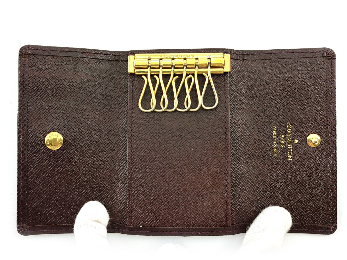LOUIS VUITTON Key case Key holder M30536 Brown purple gold Multicles6