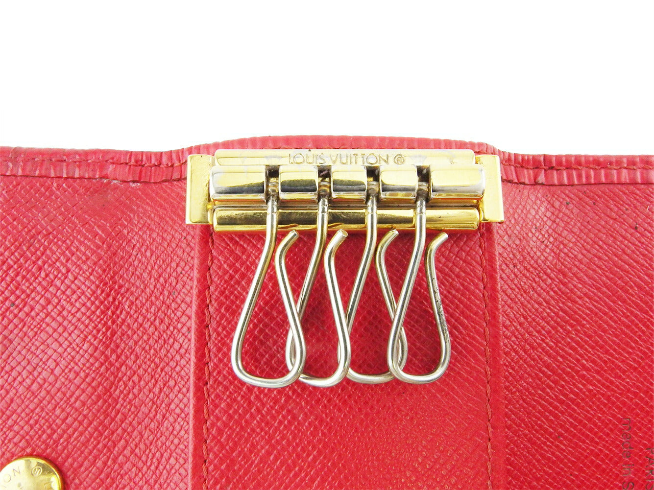 LOUIS VUITTON Key case Key holder M63827 Red gold Multicles4