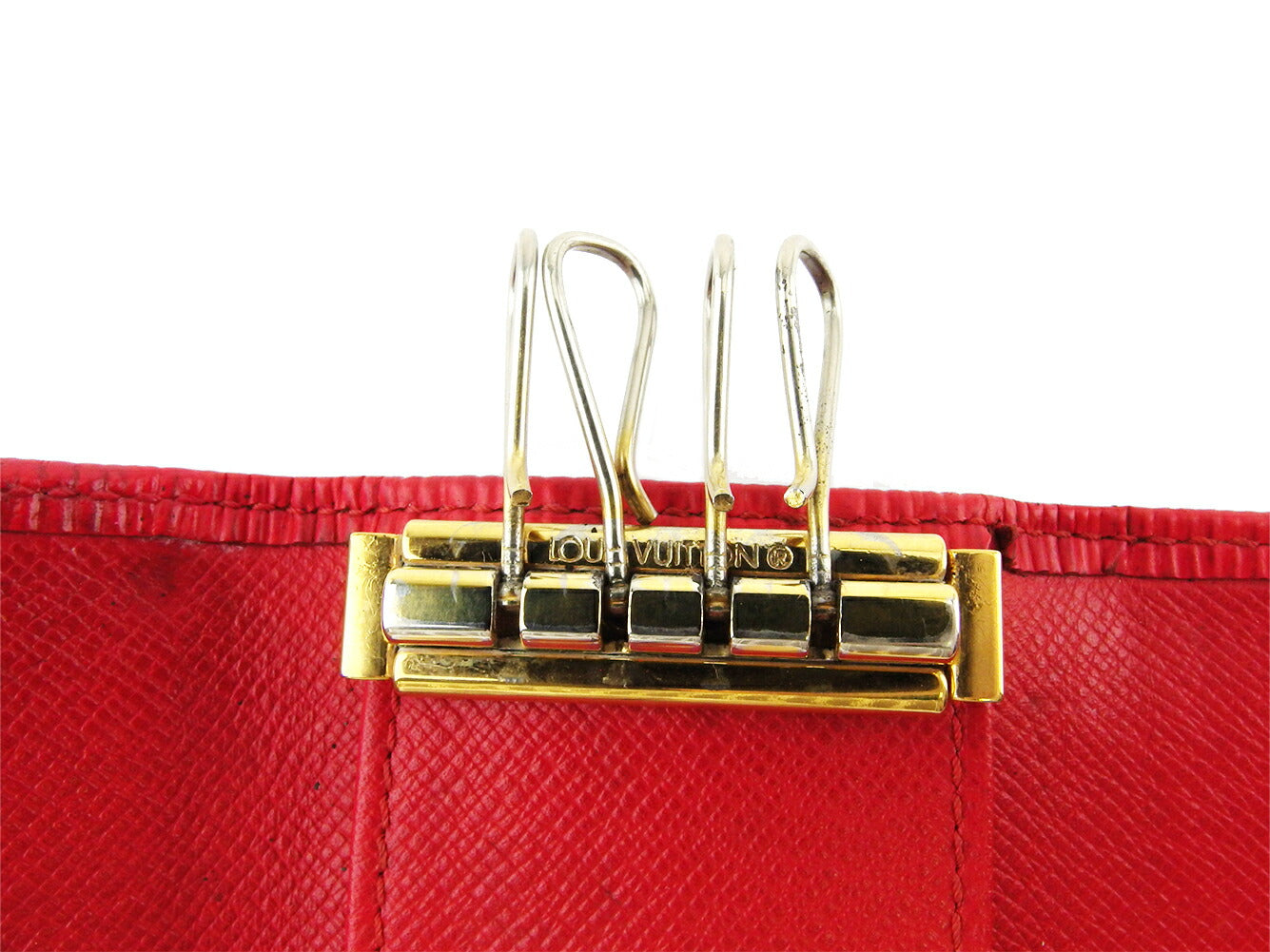 LOUIS VUITTON Key case Key holder M63827 Red gold Multicles4