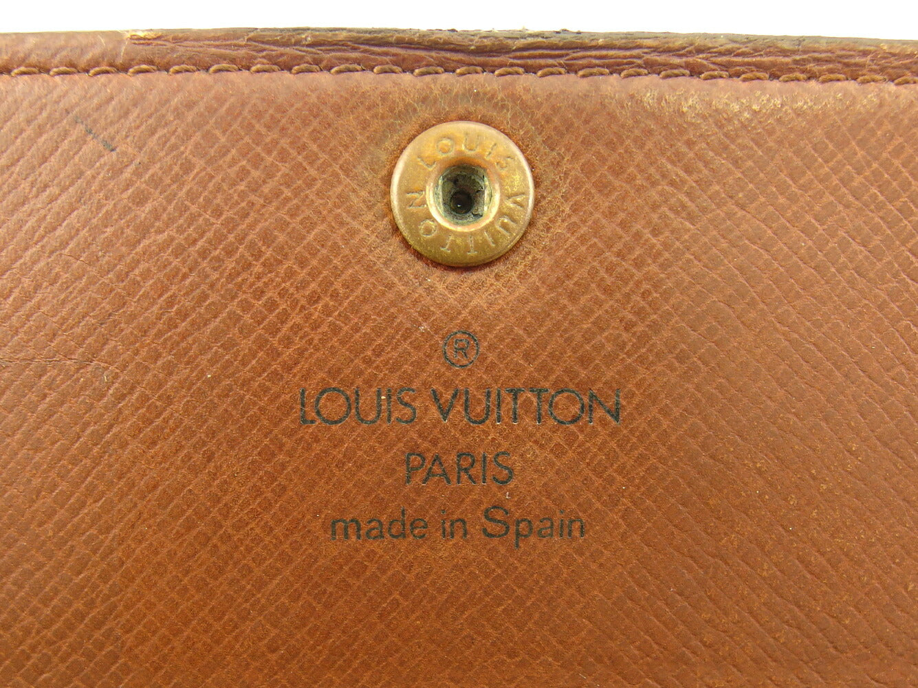 LOUIS VUITTON Bifold Wallet M61735 Brown beige gold Porto Monezup