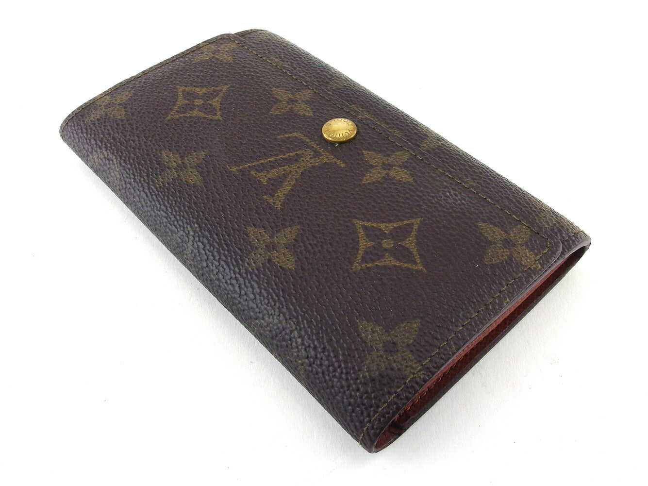 LOUIS VUITTON Bifold Wallet M61735 Brown beige gold Porto Monezup