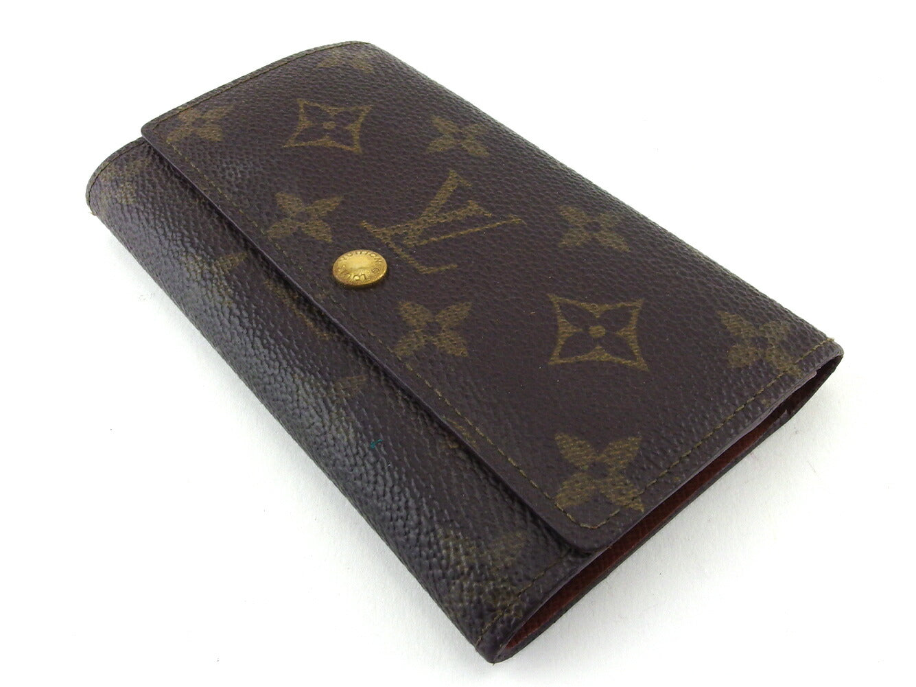 LOUIS VUITTON Bifold Wallet M61735 Brown beige gold Porto Monezup