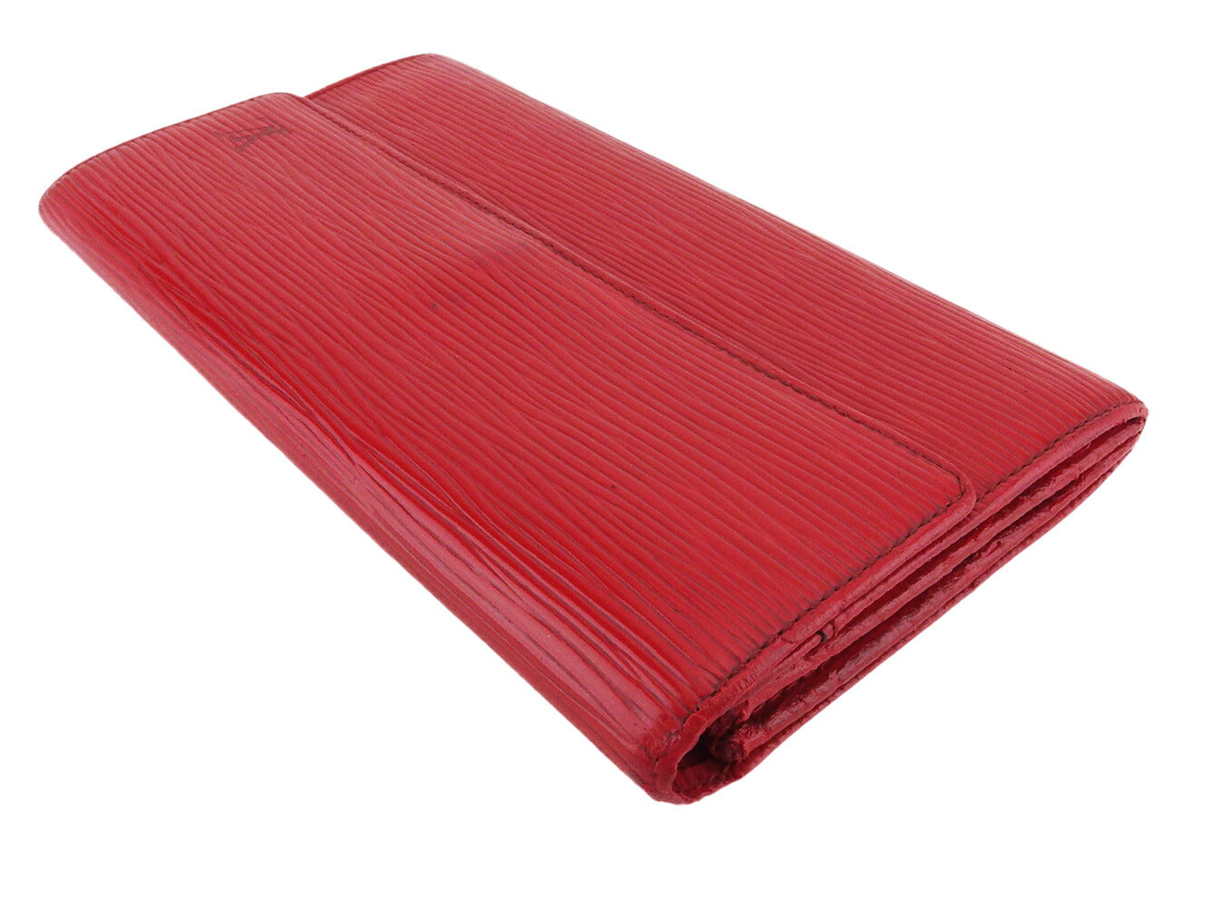 LOUIS VUITTON Long Wallet Purse M63577 Red gold Pochette Porto Monécredi