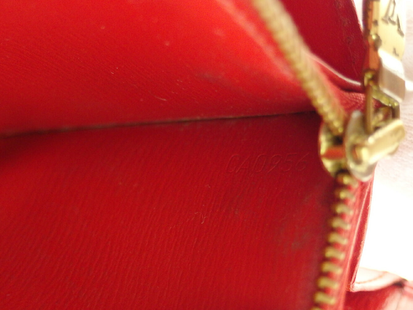 LOUIS VUITTON Long Wallet Purse M63577 Red gold Pochette Porto Monécredi