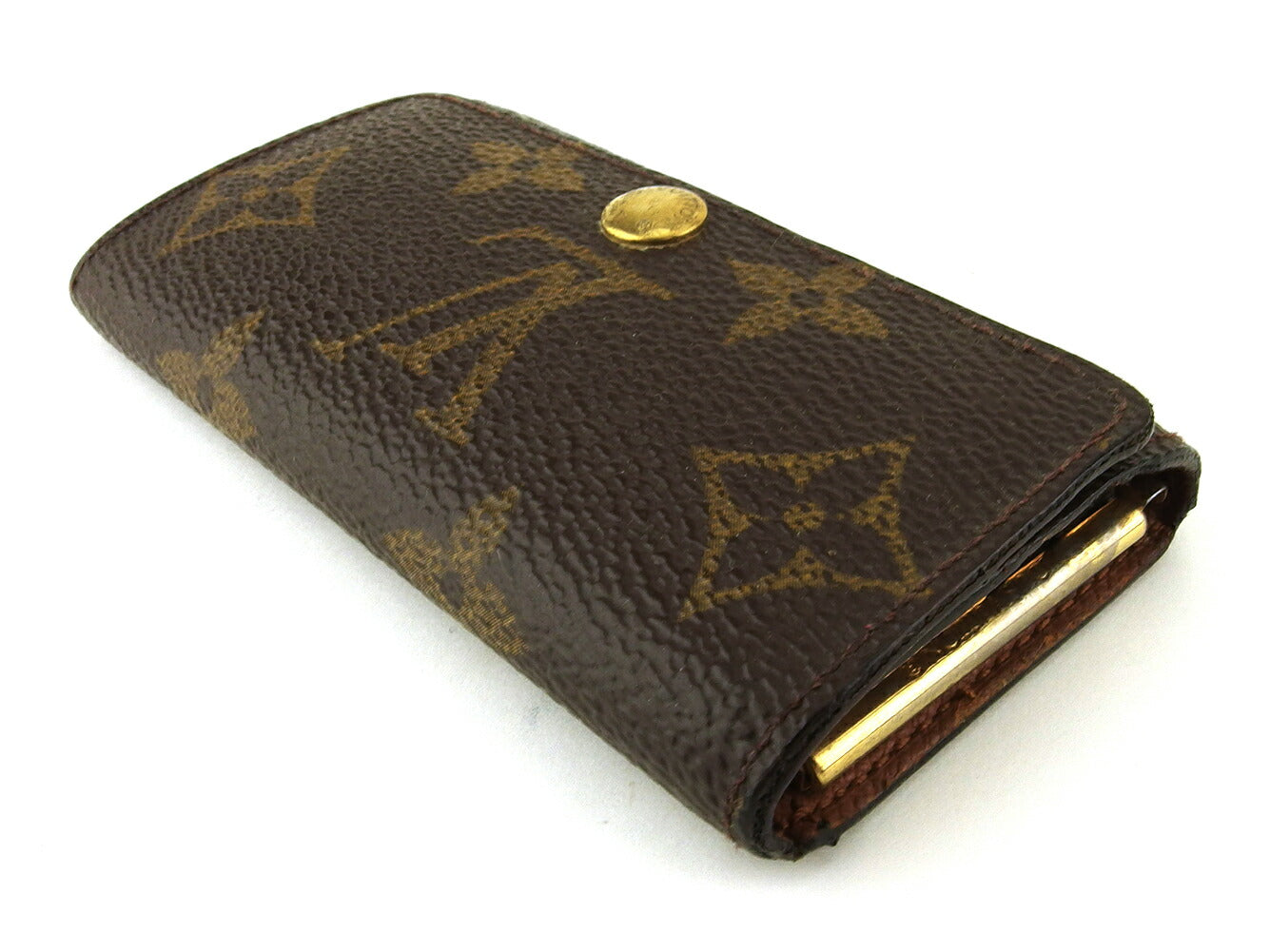 LOUIS VUITTON Key case Key holder M62631 Brown beige gold Multicles4