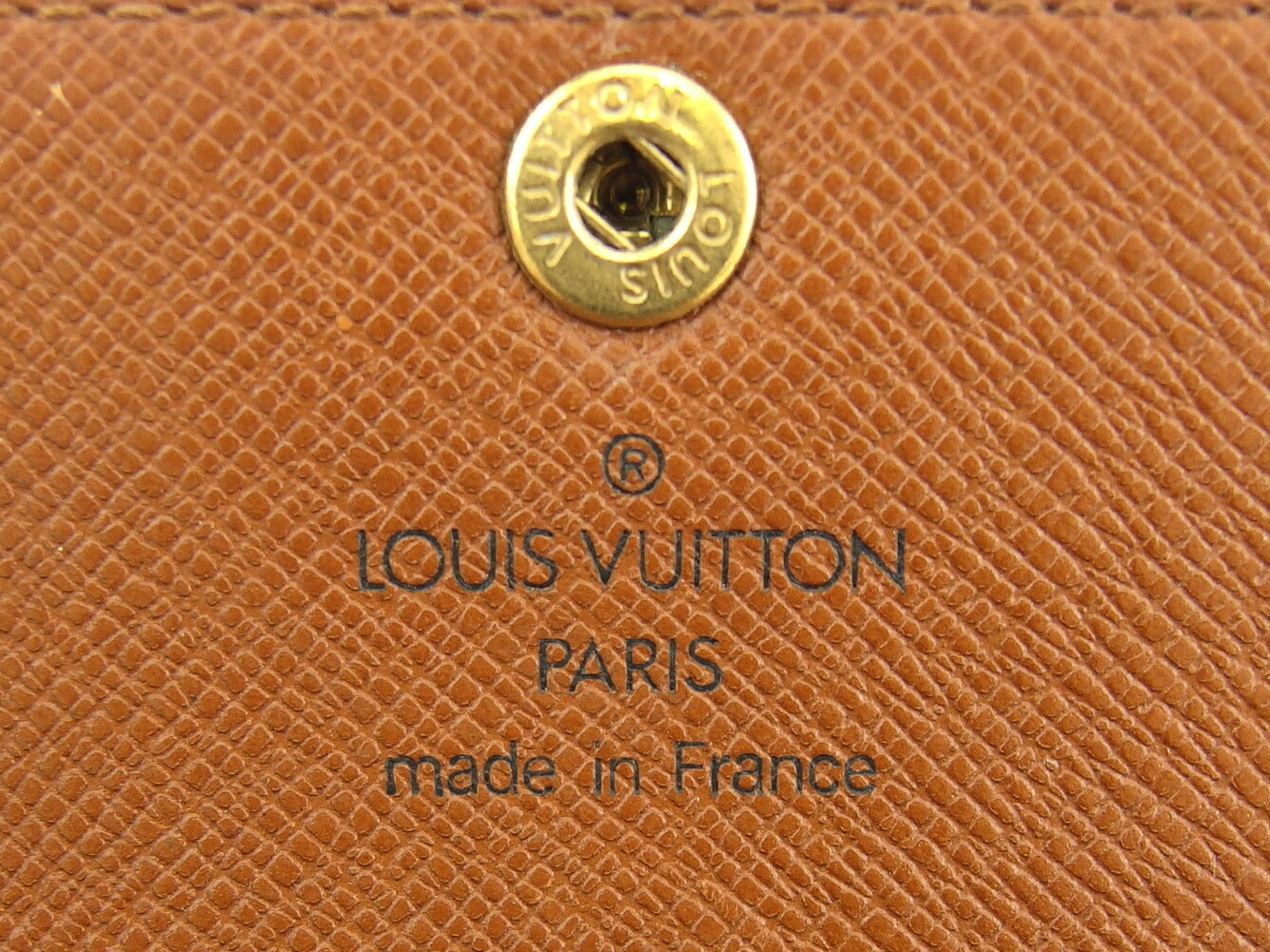 LOUIS VUITTON Key case Key holder M62631 Brown beige gold Multicles4