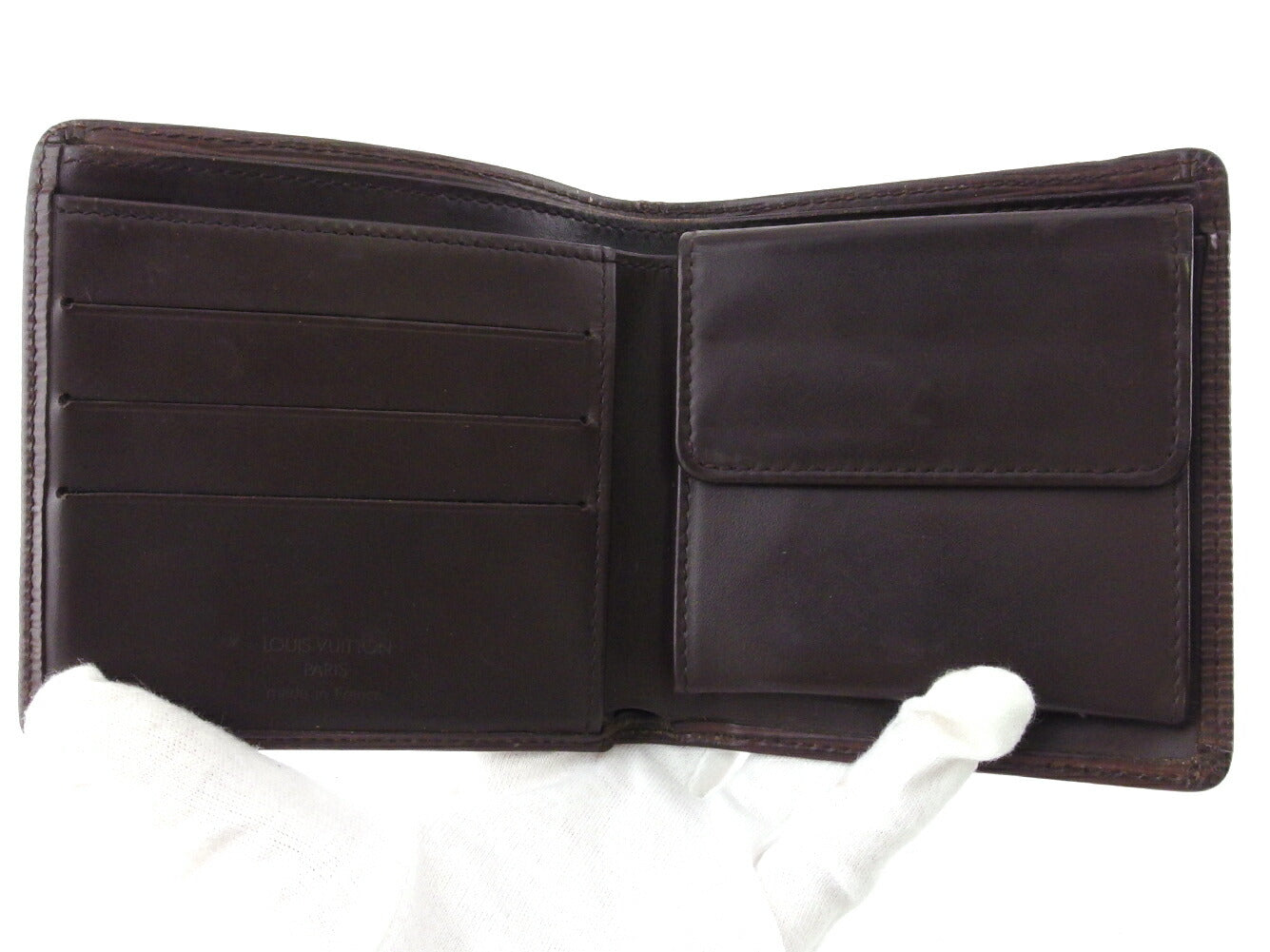 LOUIS VUITTON Bifold Wallet M6354D Brown Porte Billets Cartes Crdit Monet