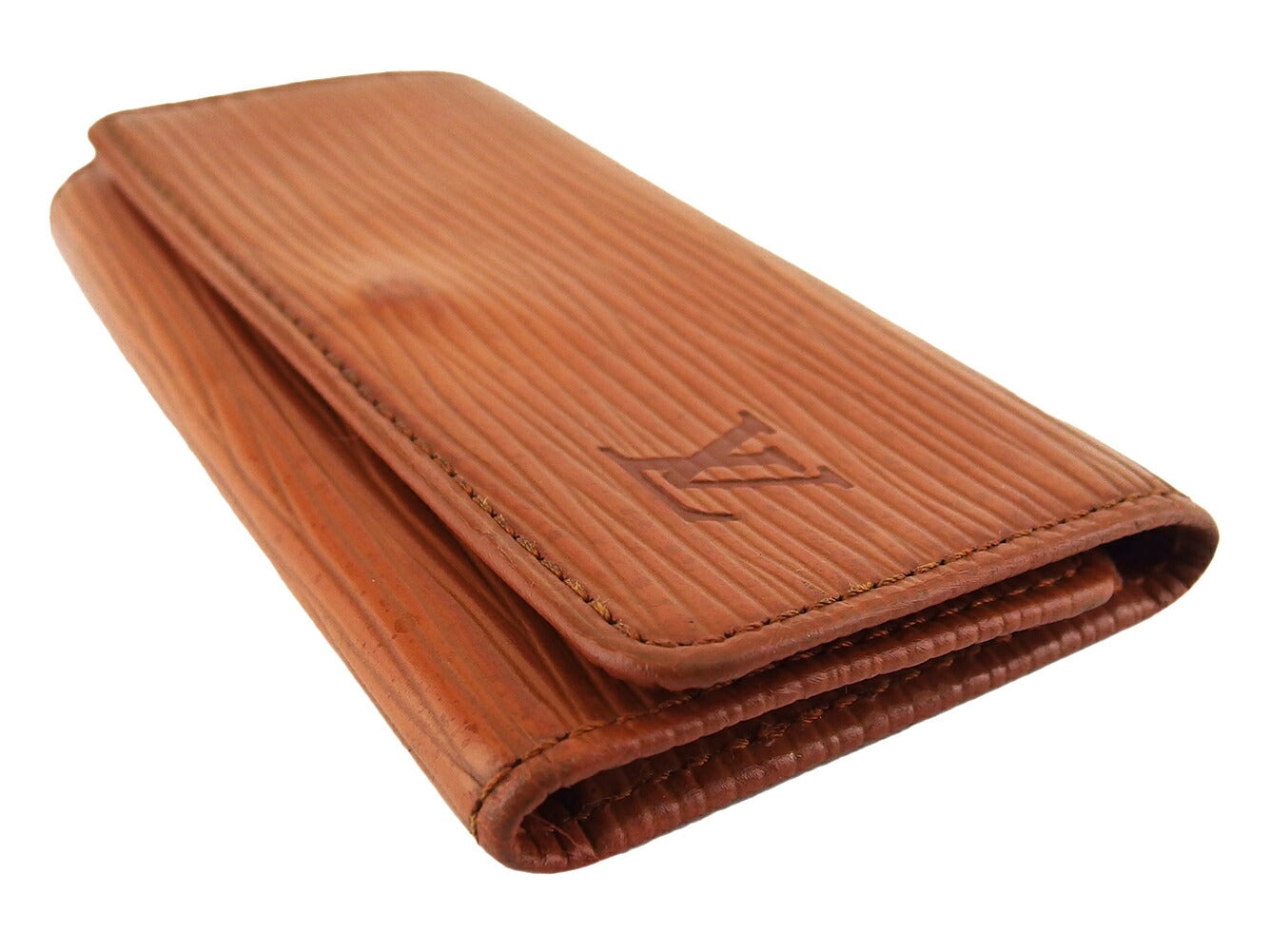 LOUIS VUITTON Key case Key holder M63828 Light brown gold Multicles4