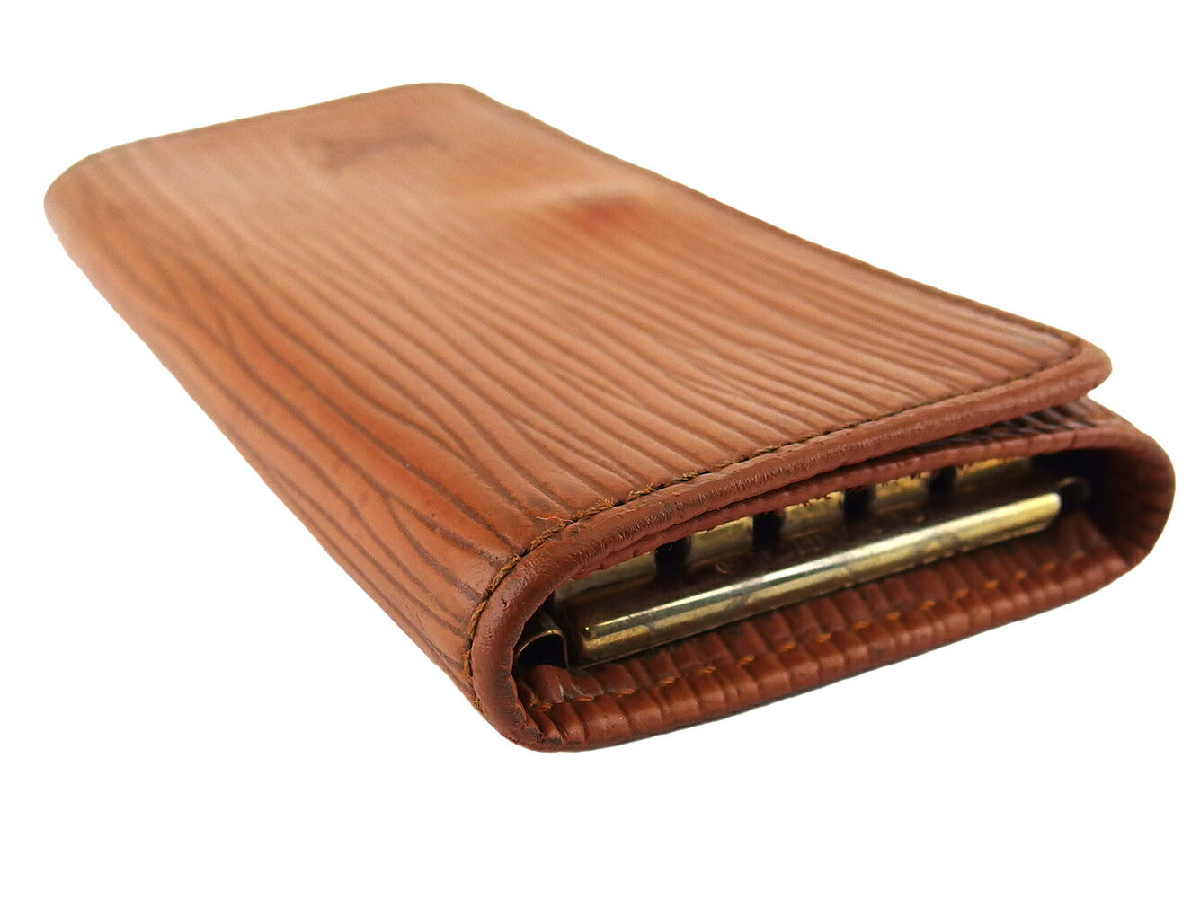 LOUIS VUITTON Key case Key holder M63828 Light brown gold Multicles4